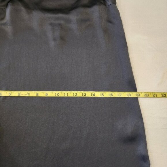 H&M Women's Elegant Black Slip Dress Straight Side Slit, sz SM - Picture 4 of 11